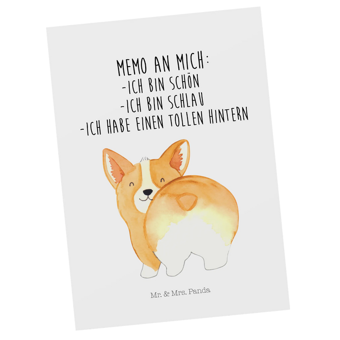 Postcard corgi buttocks