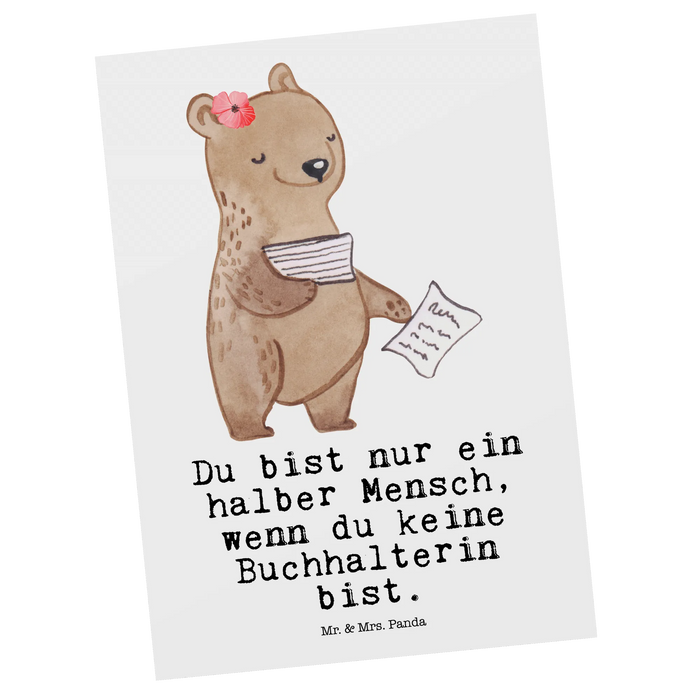 Postcard Bookkeeper Heart