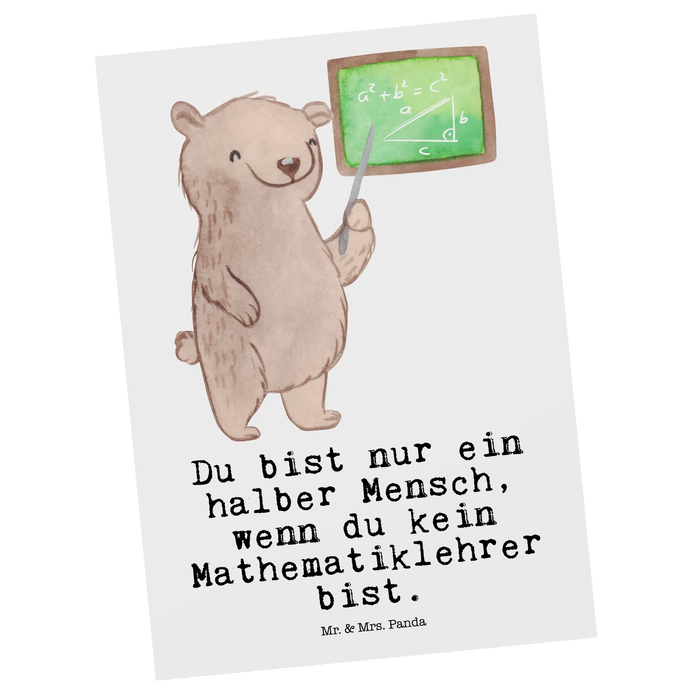 Postkarte Mathematiklehrer Herz