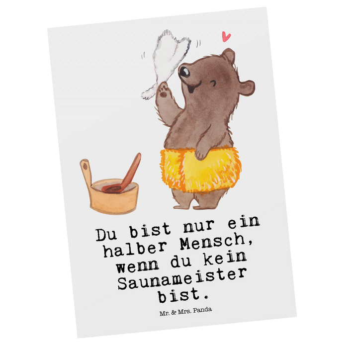 Postcard sauna master heart