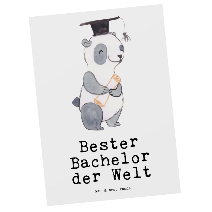 Postcard panda Best bachelor in the world