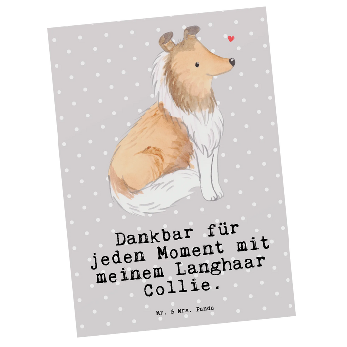 Postcard Long-haired Collie Moment
