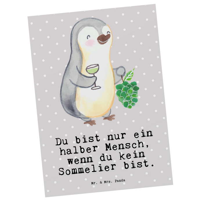 Postkarte Sommelier Herz