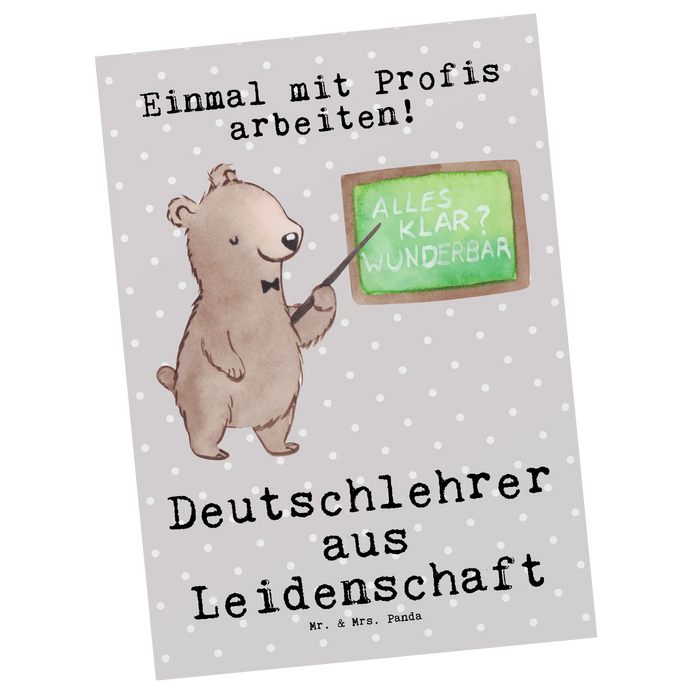 Postkarte Deutschlehrer Leidenschaft
