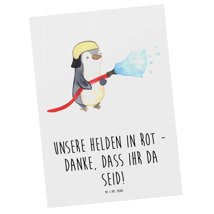 Pocztówka Unsere Helden in Rot - Danke, dass ihr da seid!
