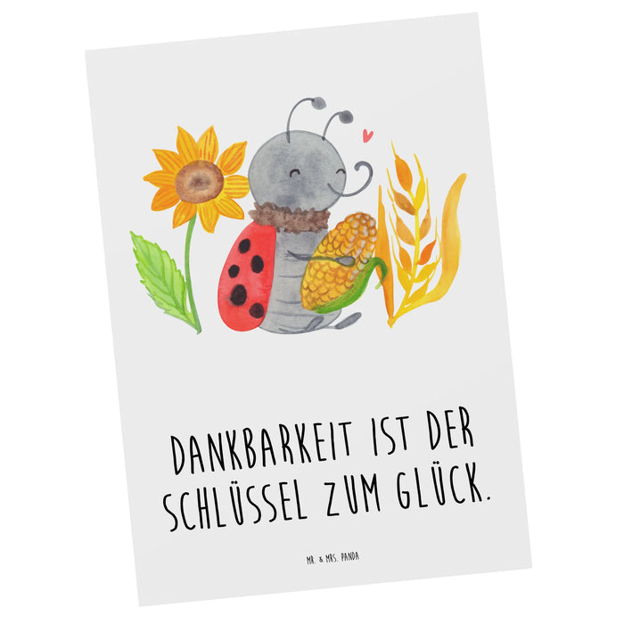 Postcard Dankbarkeit ist der Schlüssel zum Glück.