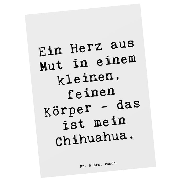 Postkarte Spruch Chihuahua Herz