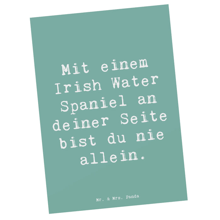 Postkarte Spruch Irish Water Spaniel Begleiter