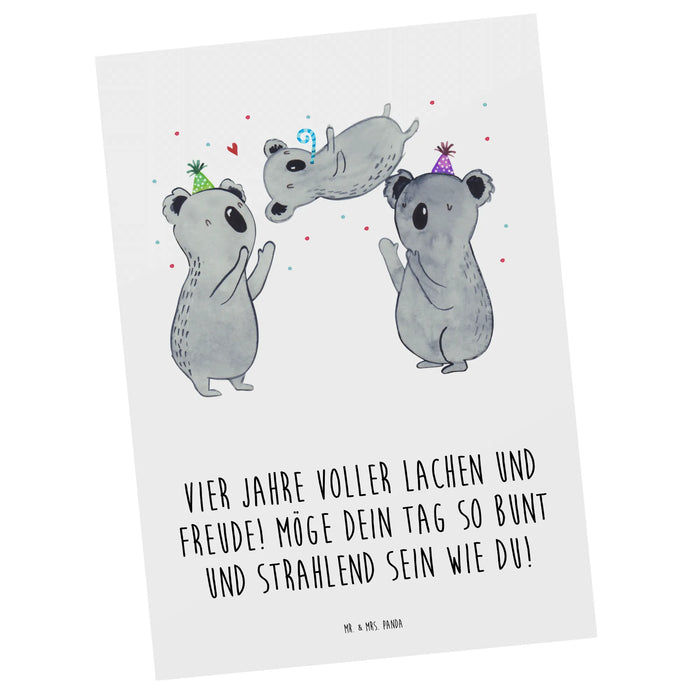 Postkarte 4. Geburtstag Freude