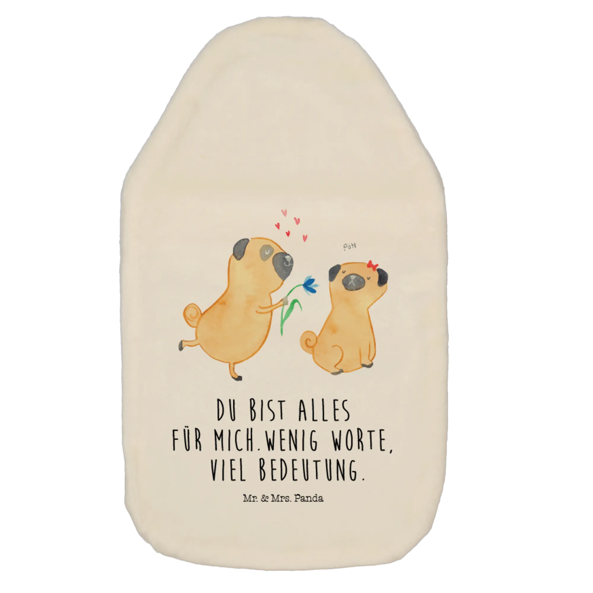 Hot water bottle pug In love dog breed, mutt, hound, woof, dog mama, love dogs, love for dogs, dog decorative items, bag with dog print, funny gifts for dog owners, what do you give a dog lover, Christmas gifts for dogs, gifts for dogs, dog sayings, gift friend, in love, dog love, Pug, boob, love saying. Engaged