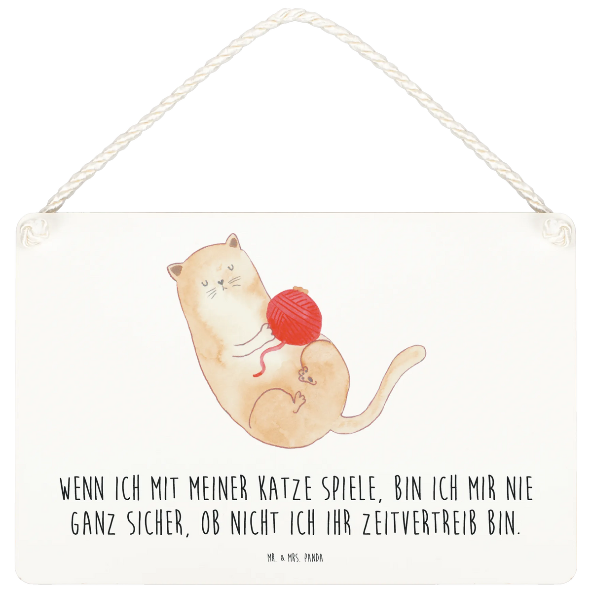 Deko Schild Katze Spielzeit