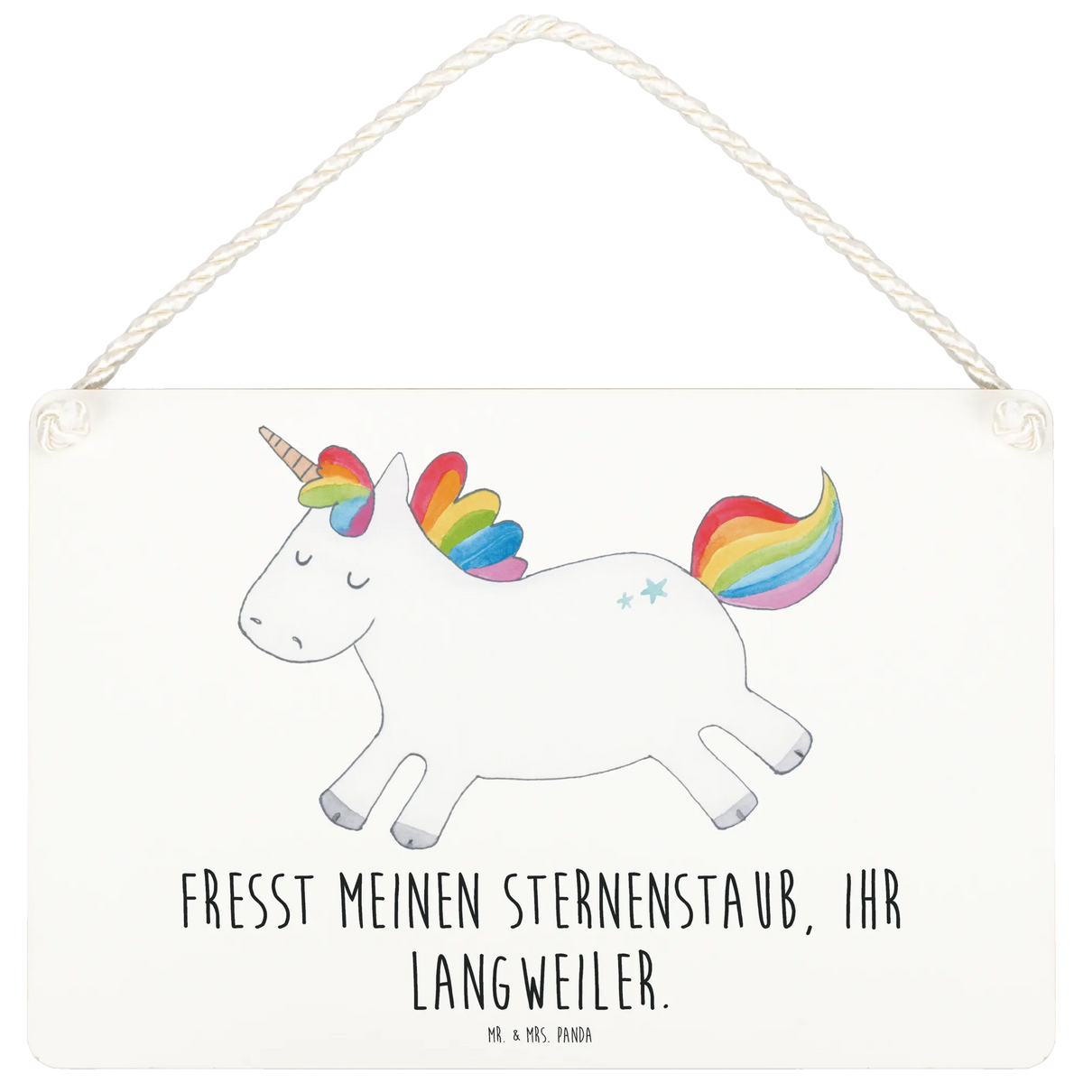 Deko Schild Einhorn Happy
