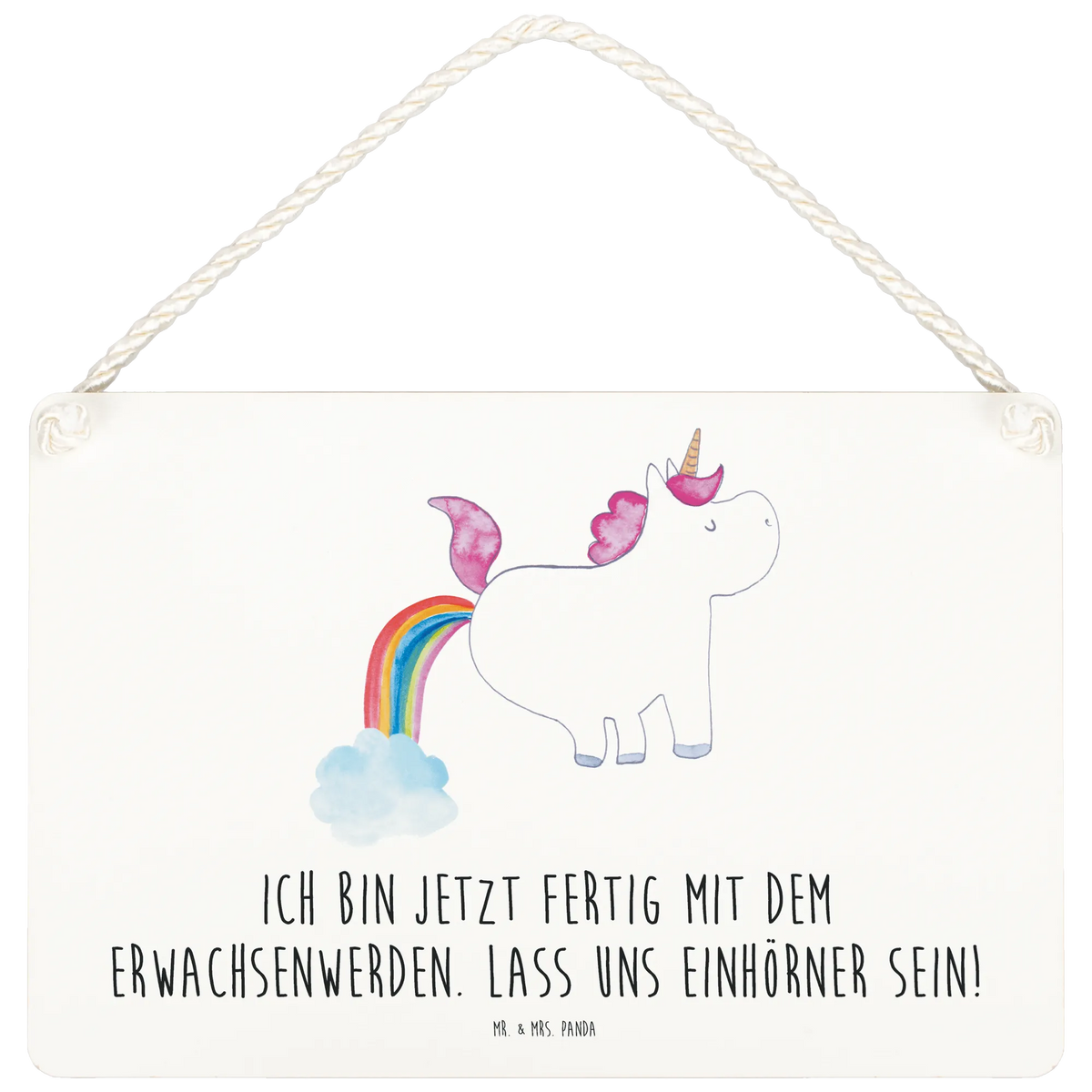 Deko Schild Einhorn Pupsen