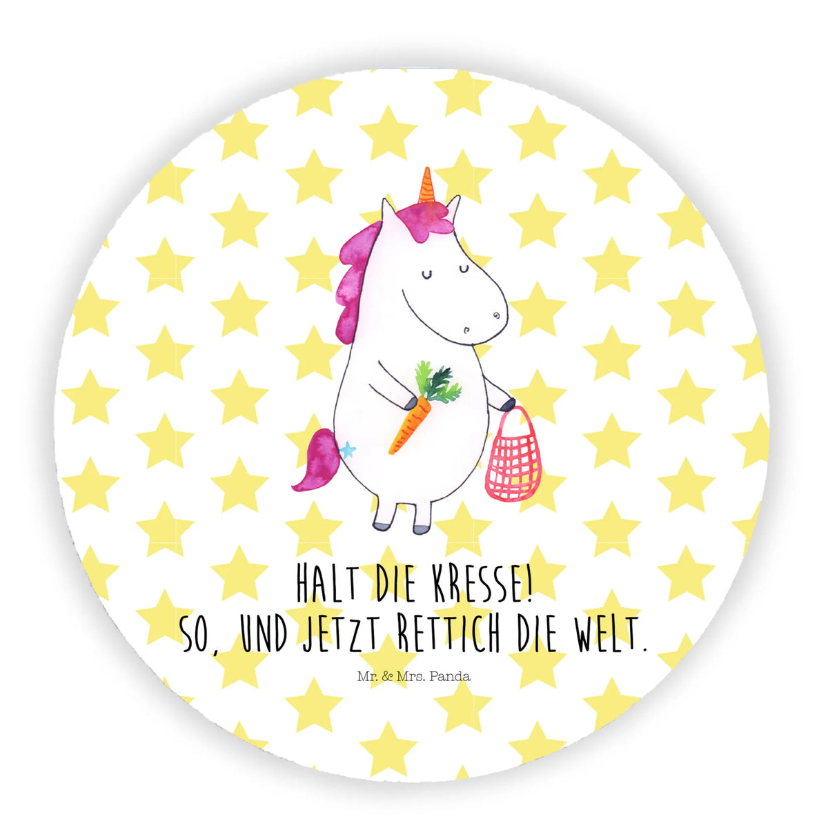Rund Magnet Einhorn Gemüse
