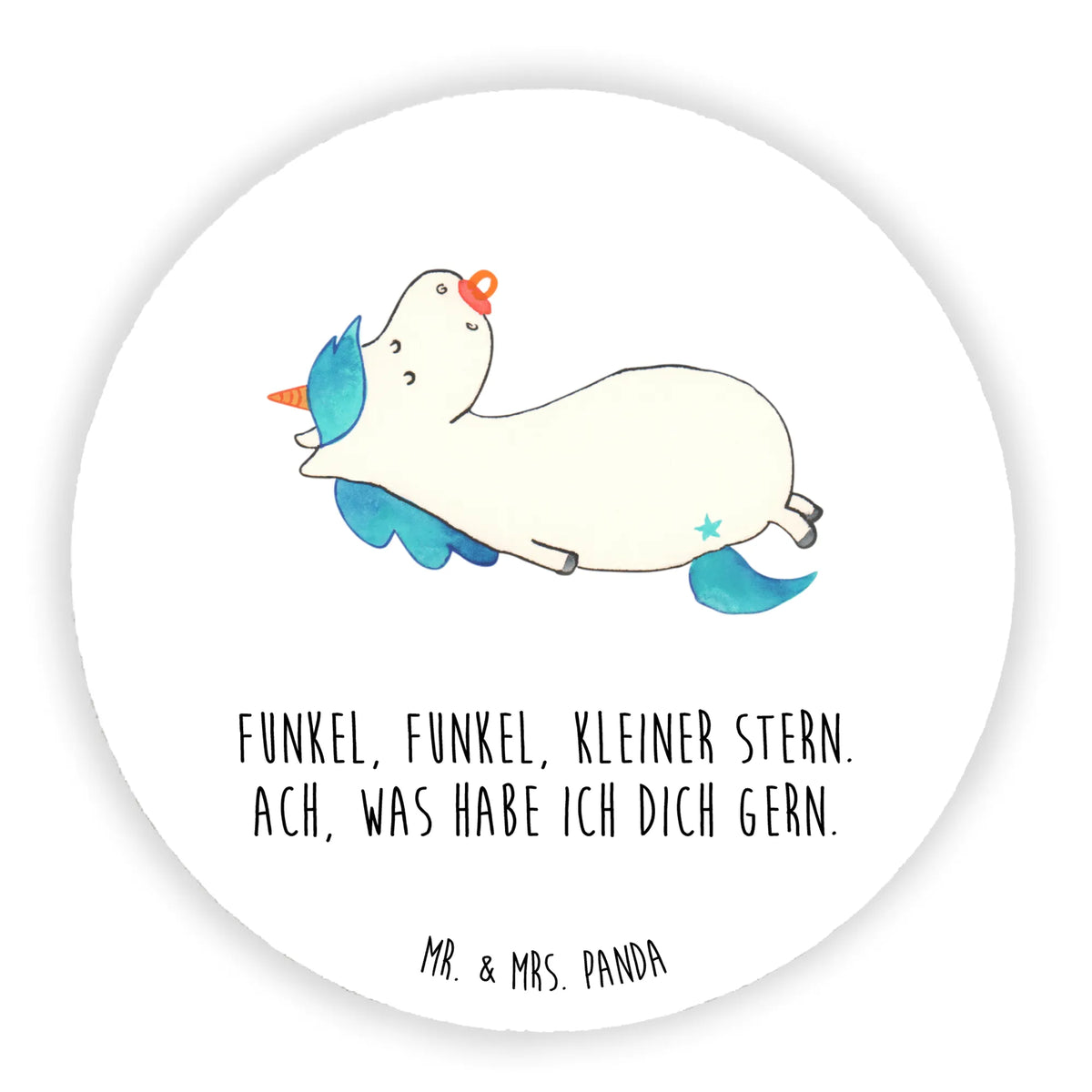 Rund Magnet Einhorn Sternchen