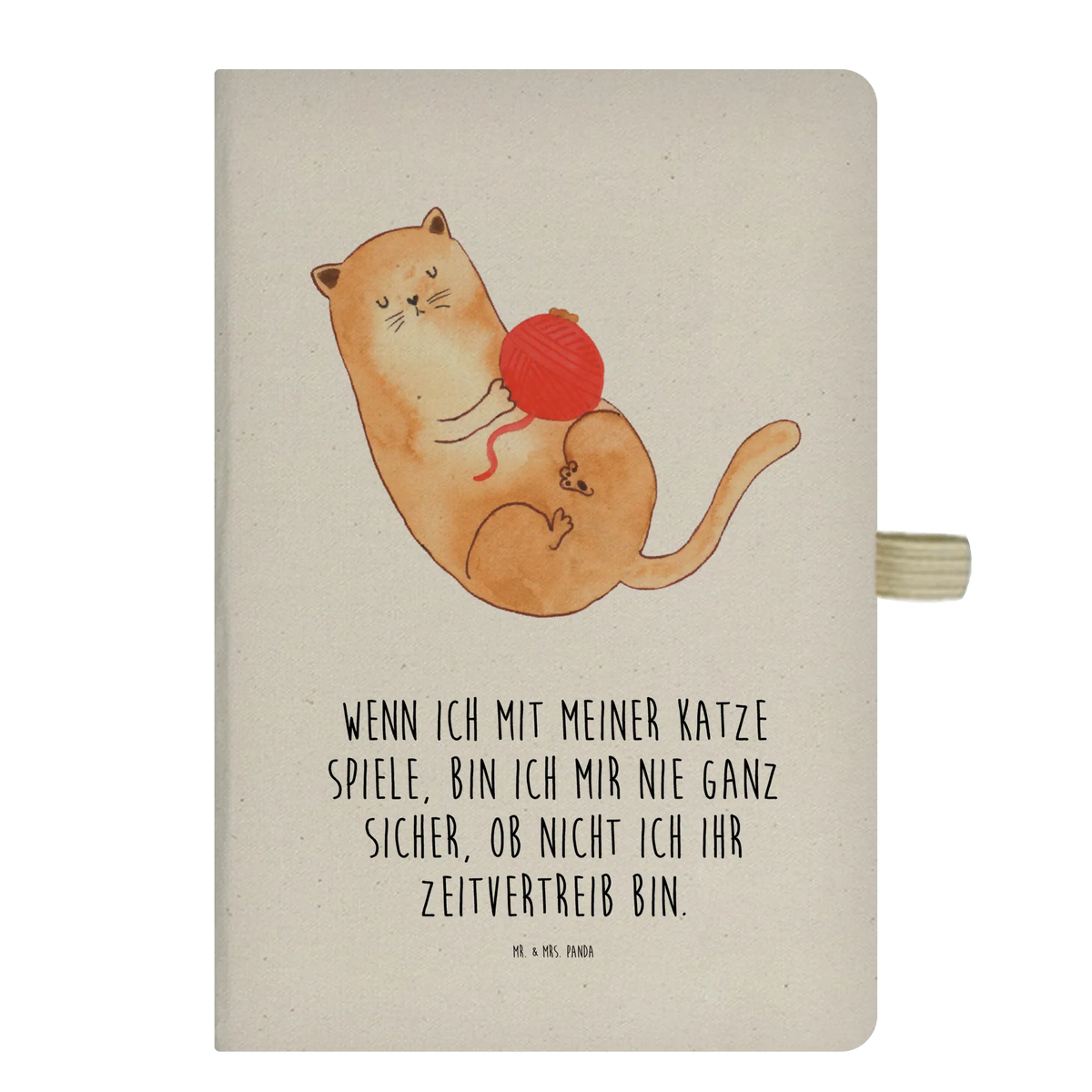 Baumwoll Notizbuch Katze Spielzeit