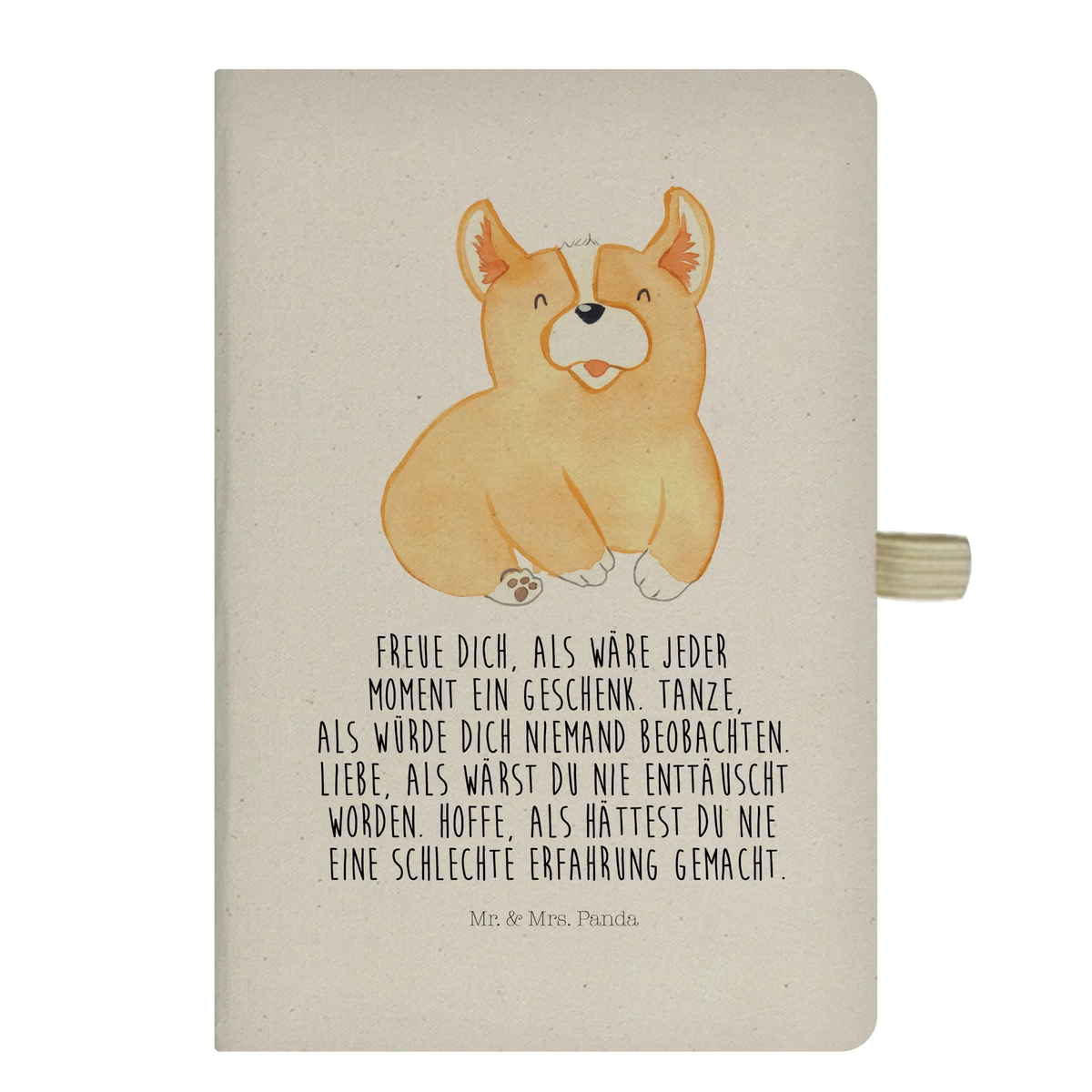 Bawełniany notatnik DIN A4 Corgi