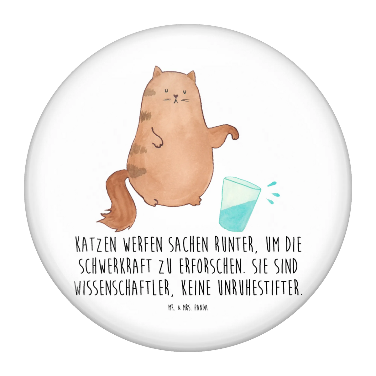 Button Cat water glass