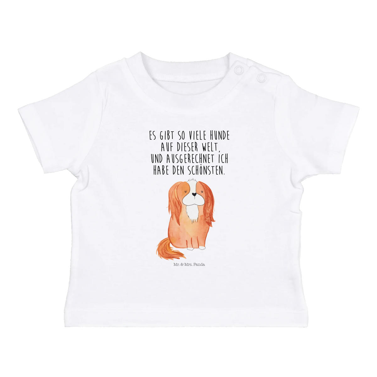 Organiczna koszulka dla niemowląt pies Cavalier King Charles Spaniel