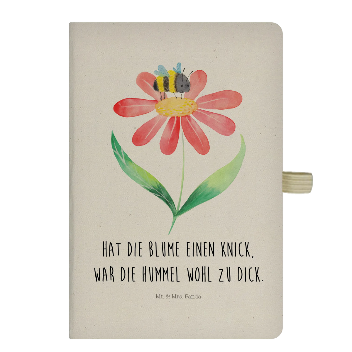 Bawełniany notes DIN A5 trzmiel kwiat