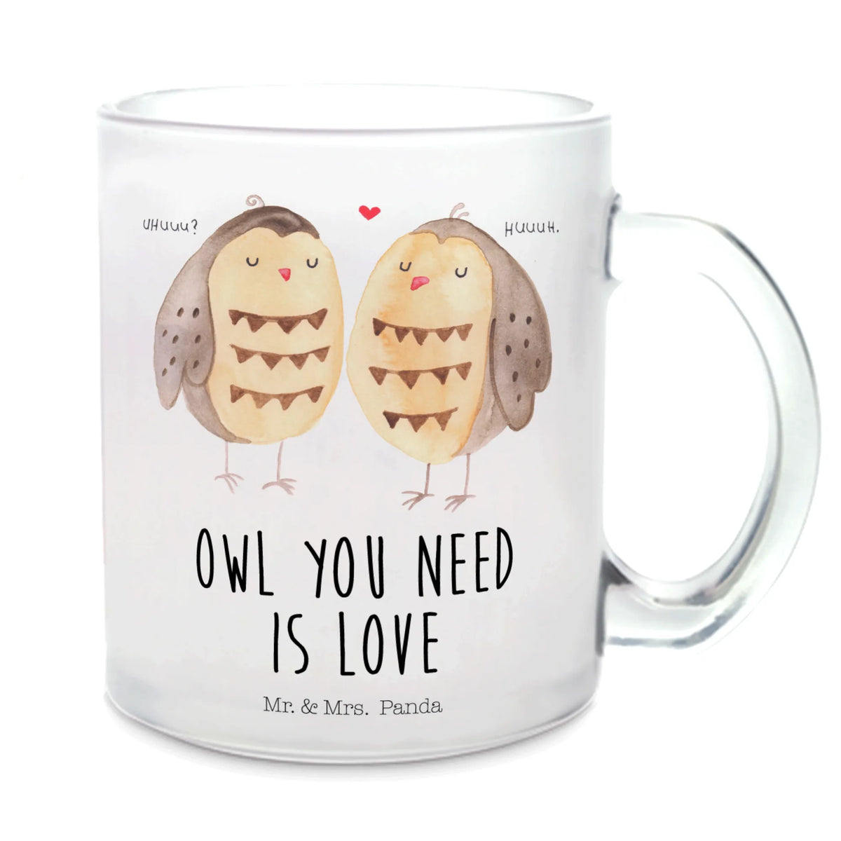Teetasse Eulen Liebe Glas Teebecher, Teetasse, Teetasse Glas, Teetasse aus Glas, Kakaotasse, Glasbecher, getränkeglas, Teeglas, Haferl, Henkeltasse, Pott, Häferl, Henkelbecher, Trinkglas, getränkebecher, glastasse, Motivtasse, Tee Tasse, Eule, Eule Deko, Liebe Spruch, Owl, Freund, Liebe, Hochzeit Spruch, Wortspiel Lustig, Freundin Geschenk, All You Need Is Love