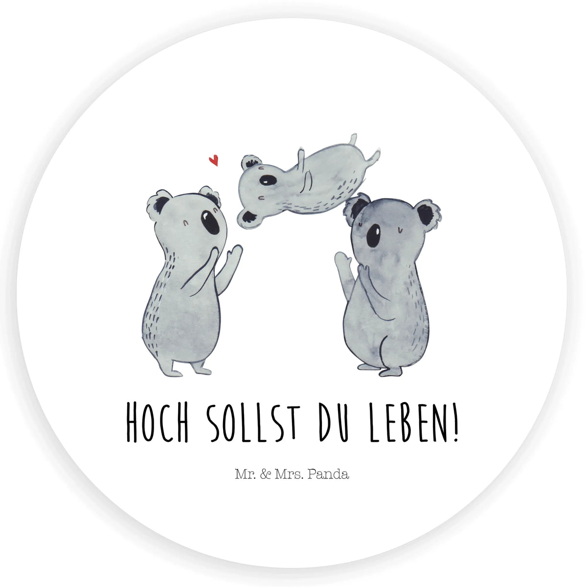 Rund Aufkleber Koalas Feiern
