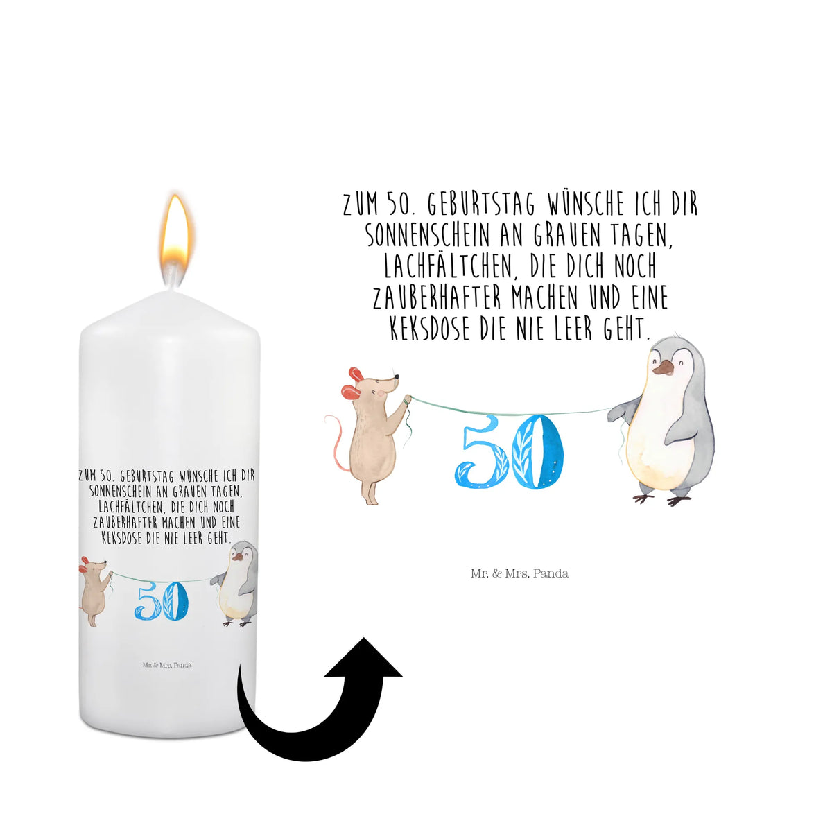 Geburtstagskerze 50. Geburtstag Maus Pinguin Jubiläumskerze, Partykerze, geschenkkerze, Spruchkerze, Geburtstagskerze, Festtagskerze, zierkerze, Festkerze, Farbiges Geburtstagslicht, Jubelkerze, Anlasskerze, Feierkerze, Happy-Birthday-Kerze, motivkerze, Geburtstagslicht, Gratulationskerze, Tortenkerze, Geschenk, Geburtstag, Geburtstagsgeschenk, Party, Feiern, Torte, Kuchen