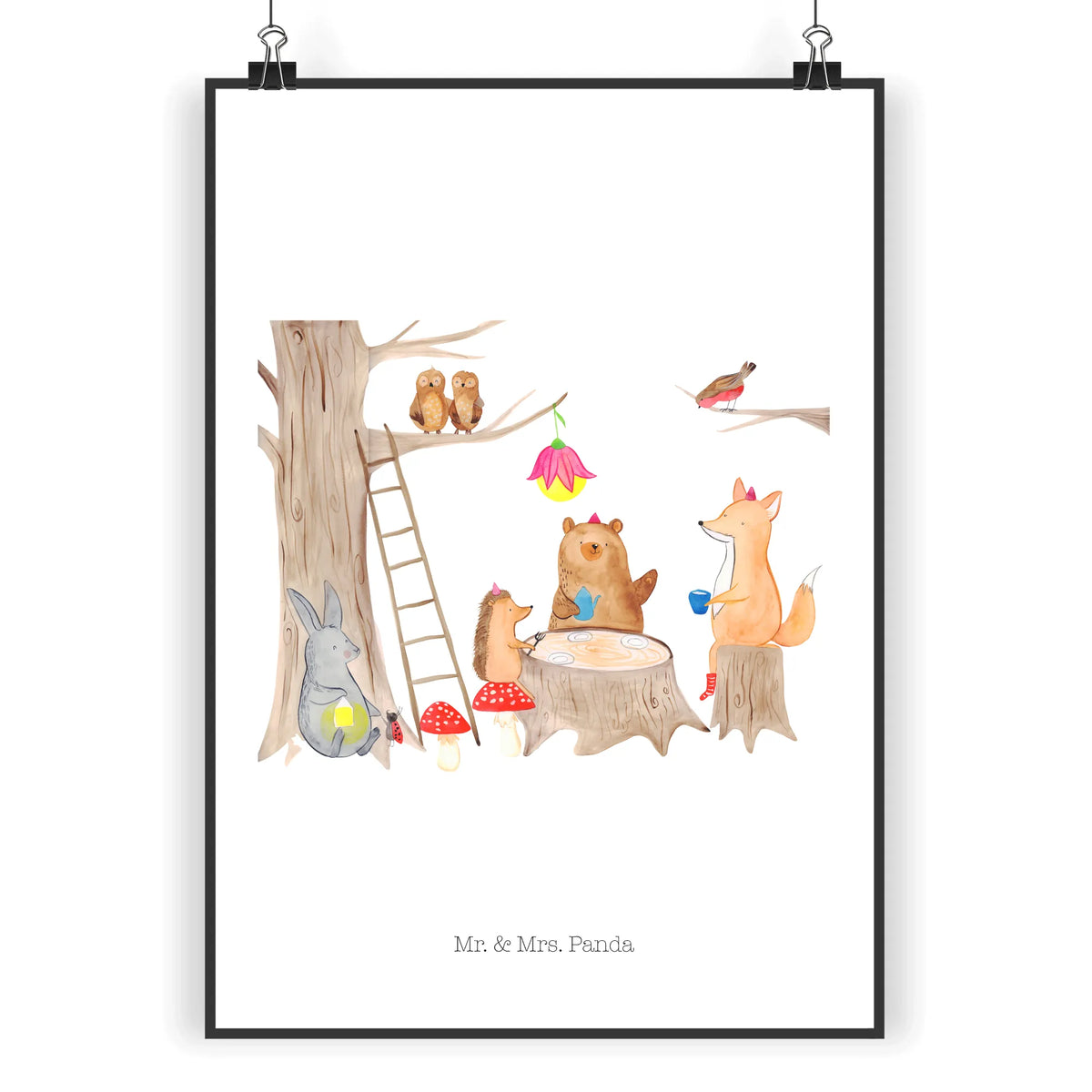 Poster Waldtiere Picknick