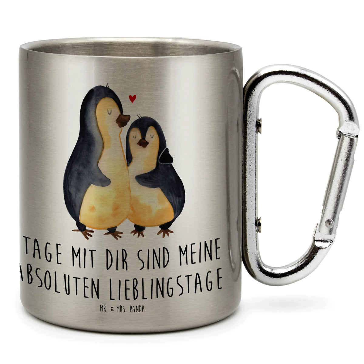 Edelstahlbecher Pinguin umarmen
