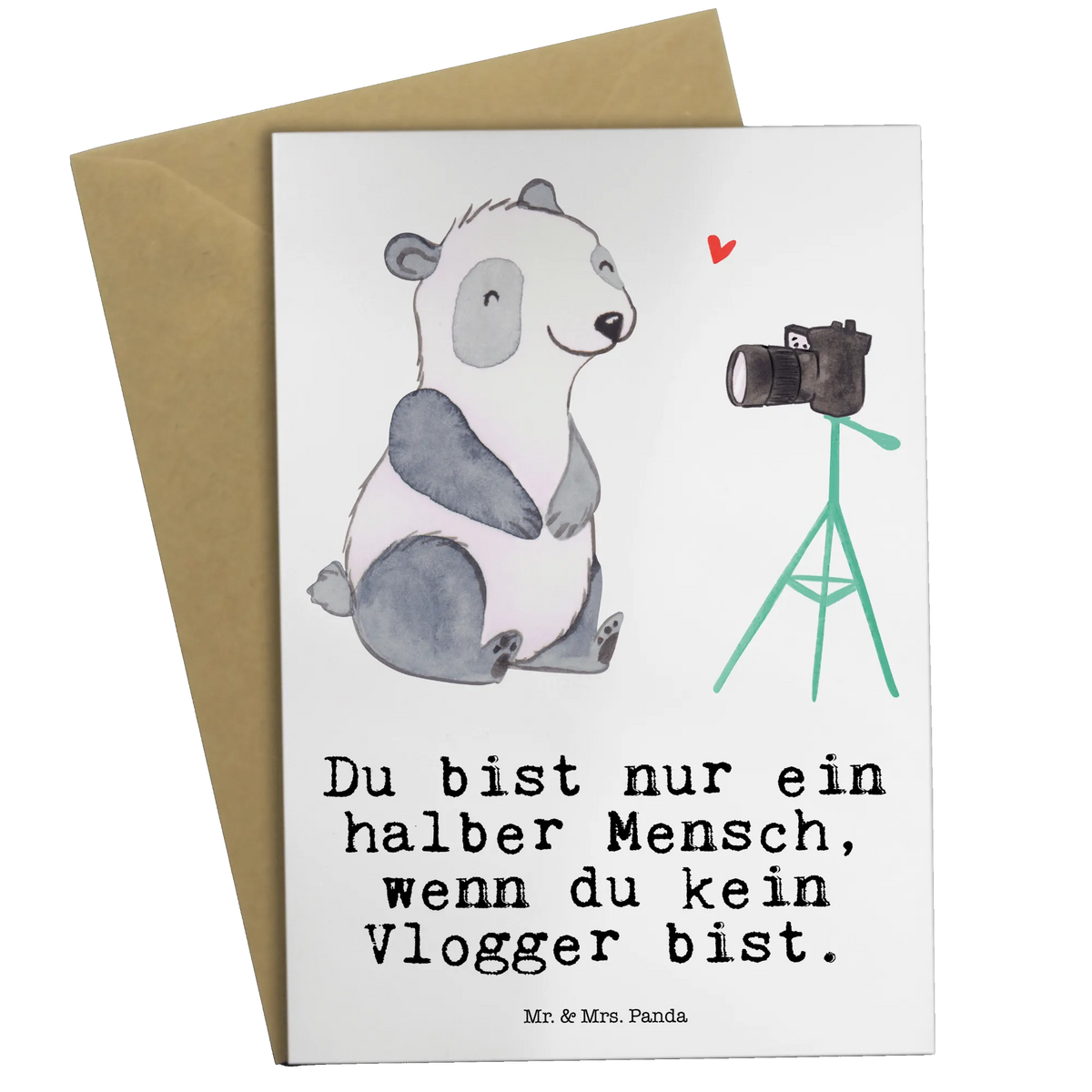 Greetings card Vlogger Heart birthday card, wedding card, greeting card, invitation card, folding card, gift, gift idea, best, farewell gift, passing exam, anniversary, retirement, promotion, job start, sayings, funny, profession