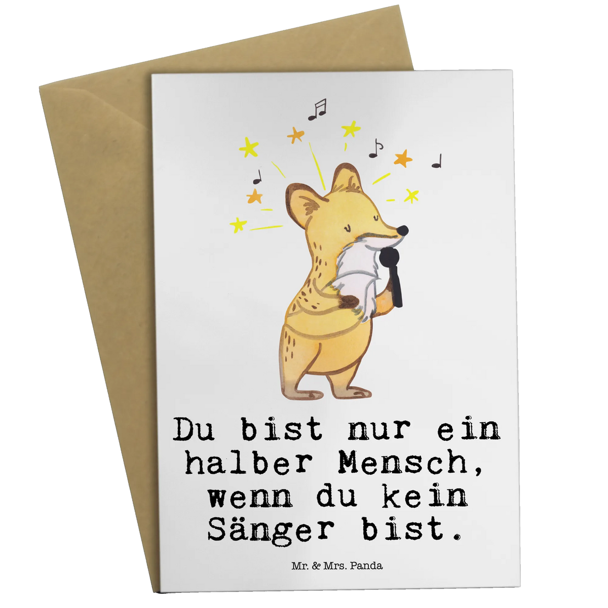 Grußkarte Sänger Herz