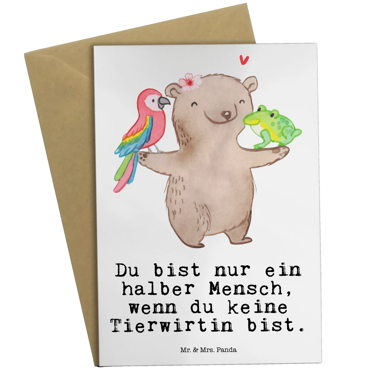 Greetings card Animal caretaker Heart best, farewell gift, passing exam, anniversary, gift, retirement, promotion, gift idea, job start, profession, sayings
