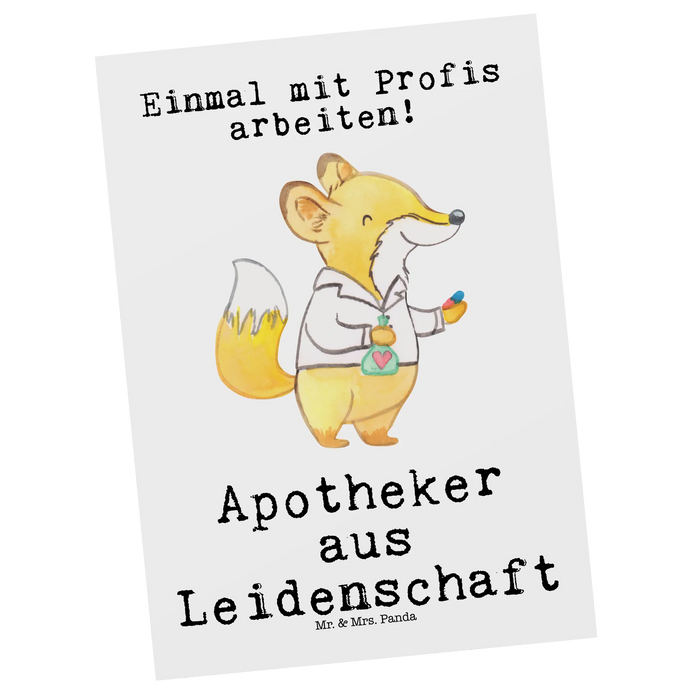 Postkarte Apotheker Leidenschaft