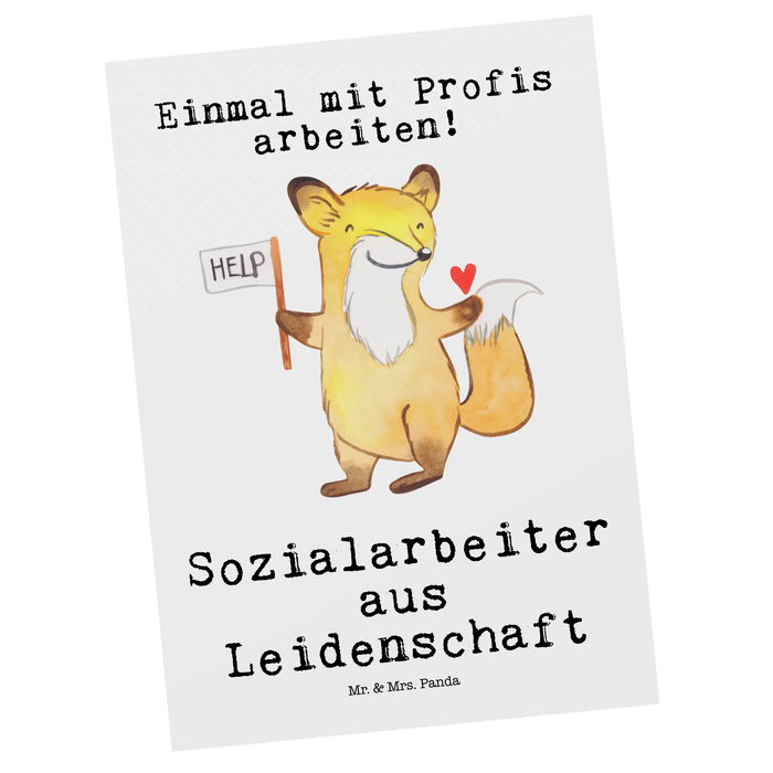 Postkarte Sozialarbeiter Leidenschaft