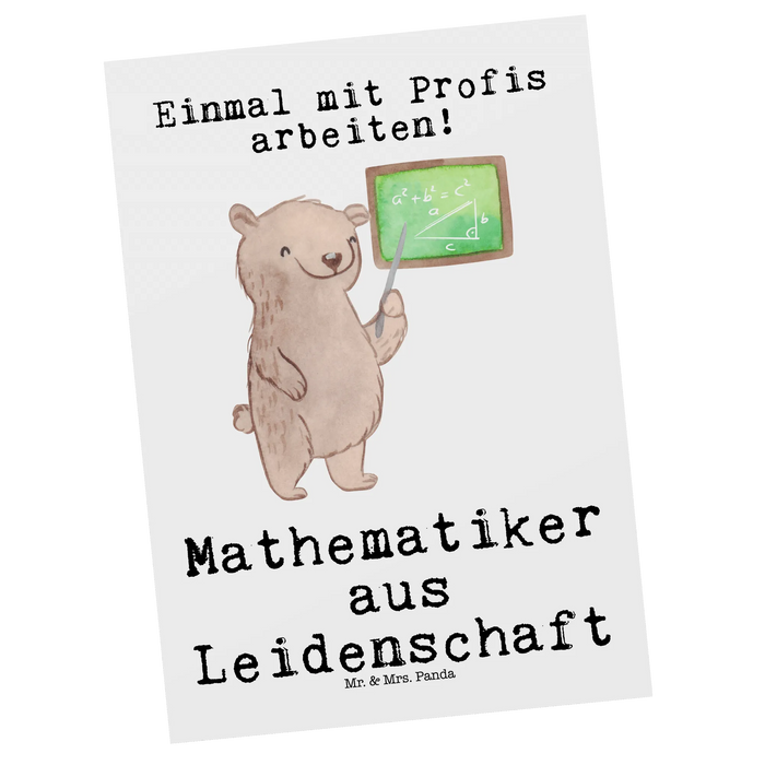 Postkarte Mathematiker Leidenschaft