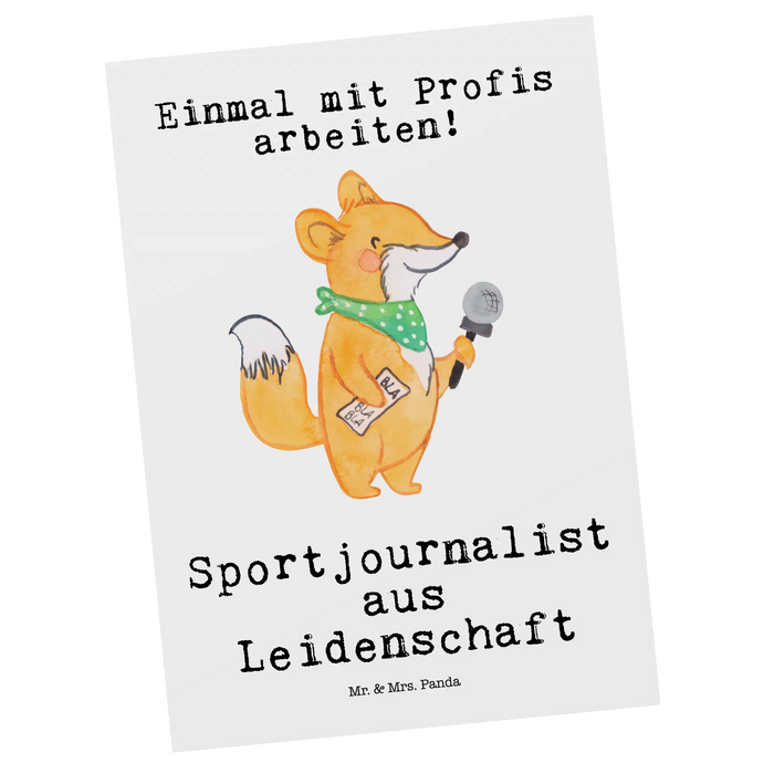 Postkarte Sportjournalist Leidenschaft
