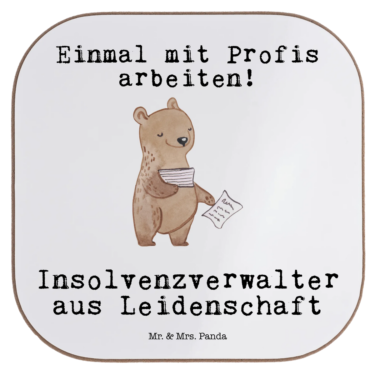 Square coaster Insolvency Administrator Passion gift, sayings, gift idea, best, farewell gift, passing exam, anniversary, retirement, promotion, job start, profession