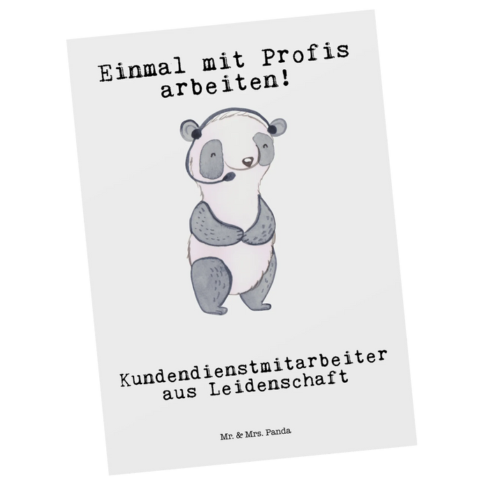 Postkarte Kundendienstmitarbeiter Leidenschaft