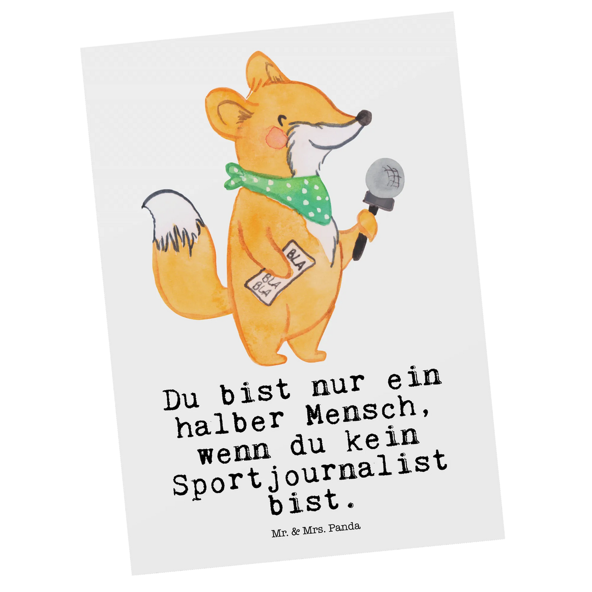 Postcard Sports journalist Heart anniversary, retirement, promotion, job start, profession, sayings, gift, gift idea, best, farewell gift, passing exam