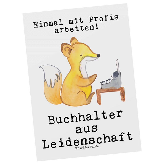 Postkarte Buchhalter Leidenschaft