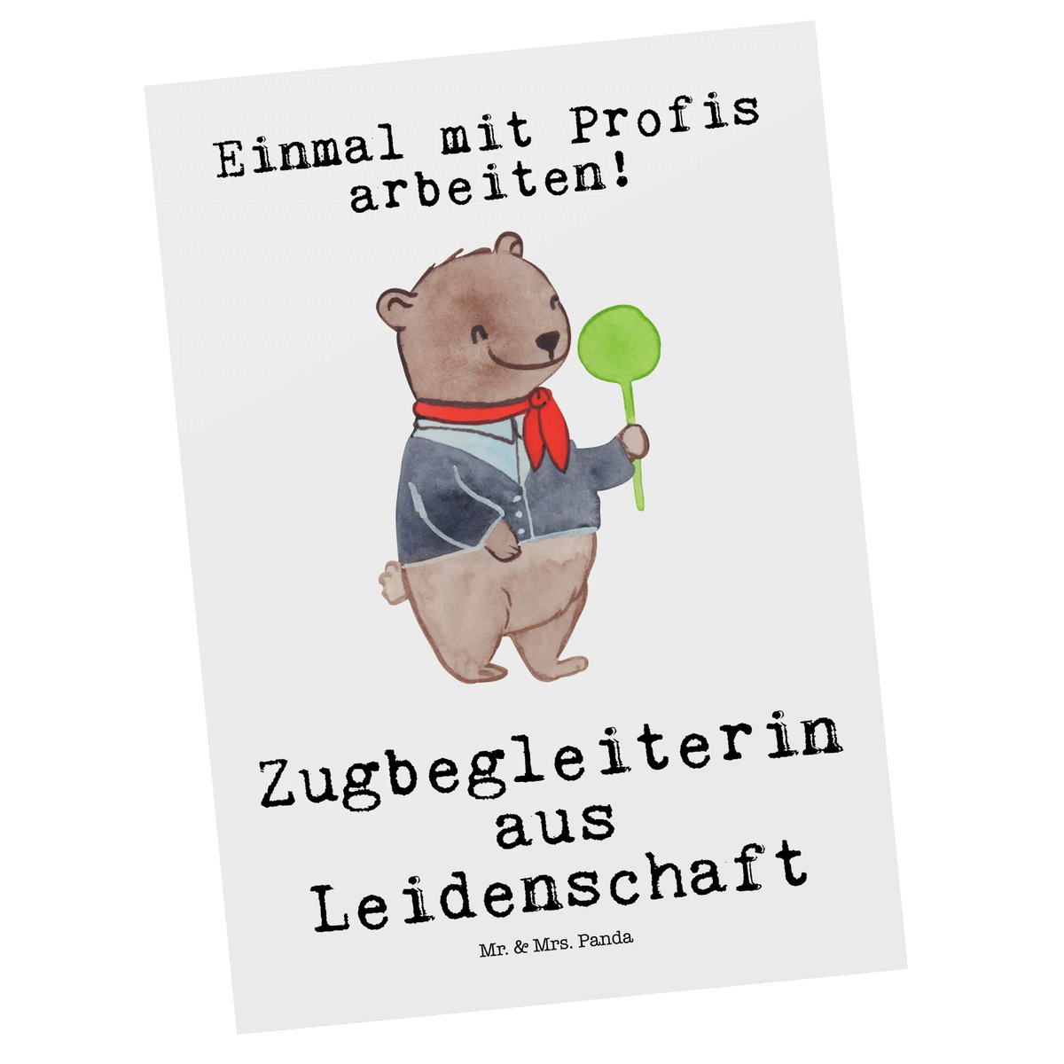 Postcard female train attendant Passion letter, card, gift card, paper, gift, postcards, invitation card, invitation, Postcard, gift idea, best, farewell gift, passing exam, anniversary, retirement, promotion, job start, sayings, funny, profession