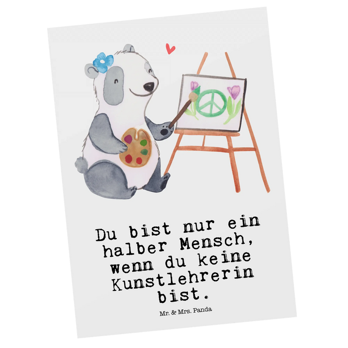 Postcard Art teacher heart