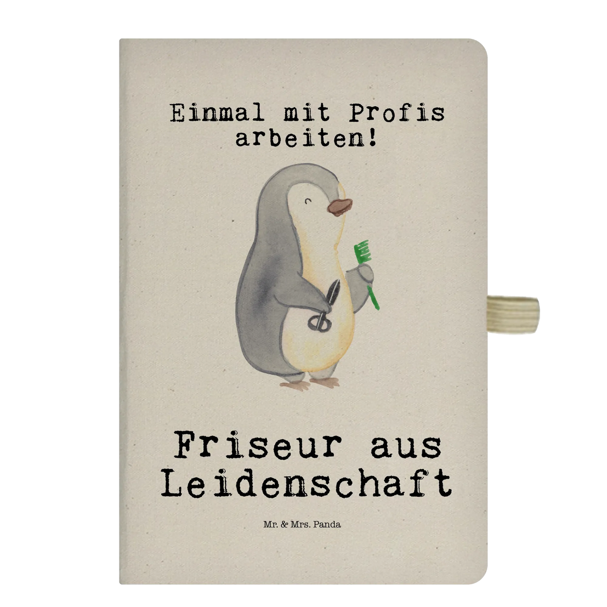 Bawełniany notes DIN A5 fryzjer pasja Zawód, Wykształcenie, Jubileusz, Pożegnanie, Emerytura, Kolega, Koleżanka, Prezent, Dawać, Pracownik, Współpracownik, Firma, Dziękuję, Dziękuję bardzo