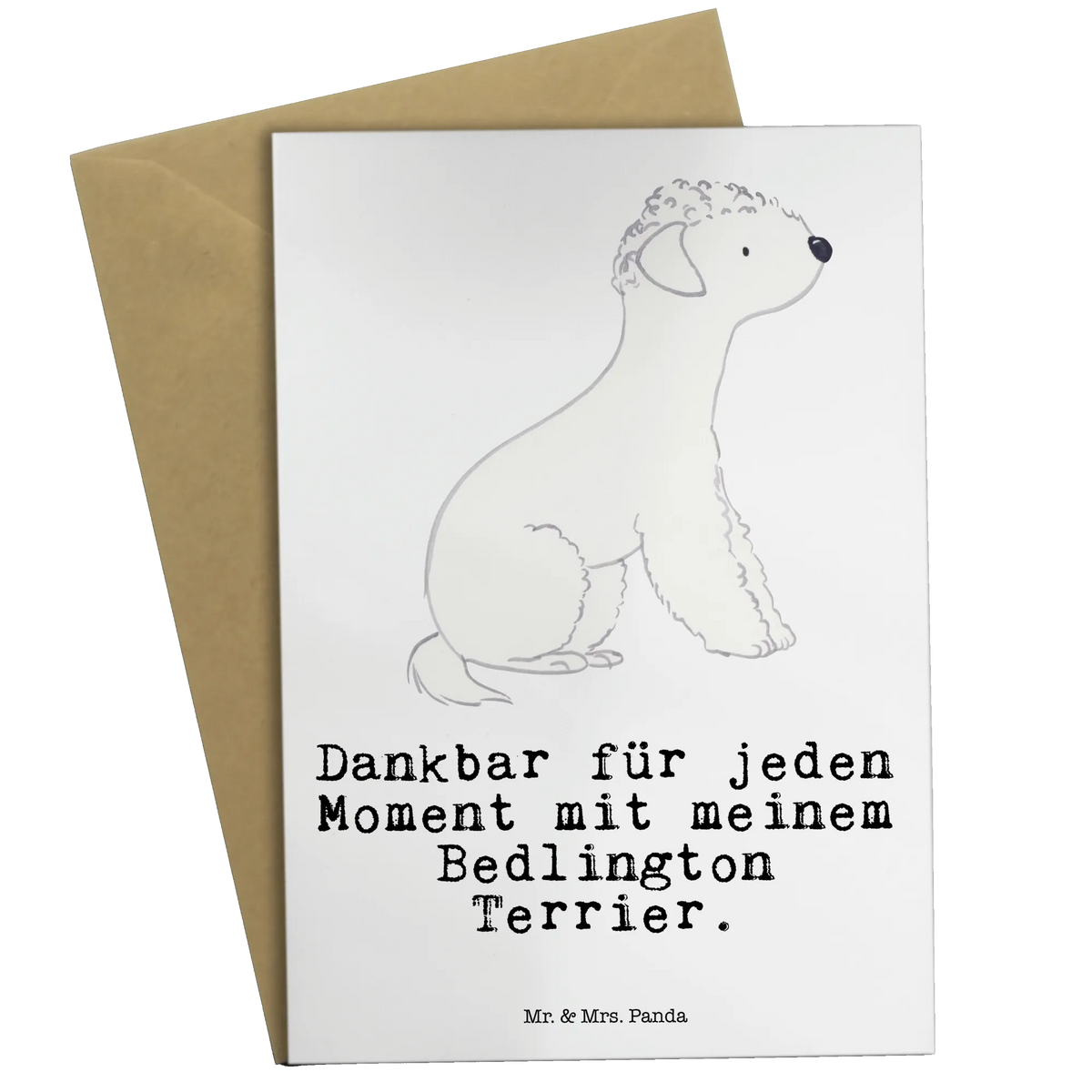 Greetings card Bedlington Terrier Moment greeting card, birthday card, folding card, invitation card, wedding card, Dog, dog breed, purebred dog, dog owner, gift, animal lover, giving, puppy