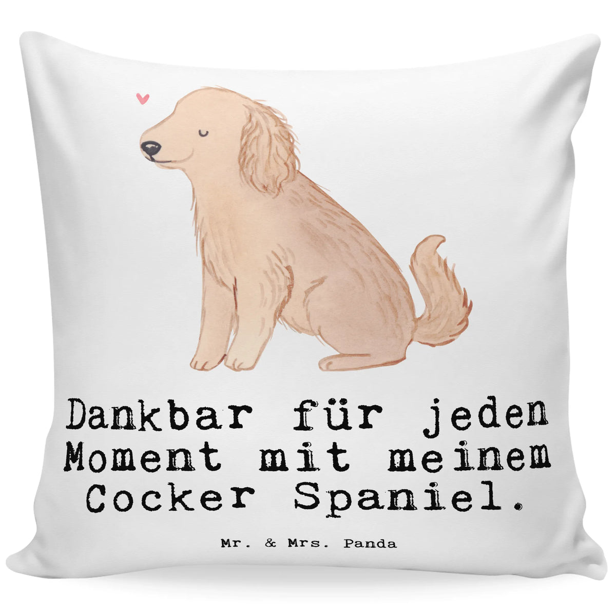 40x40 poduszka Cocker Spaniel Chwila Pies, rasa psa, pies rasowy, właściciel psa, prezent, miłośnik zwierząt, dawanie, szczeniak