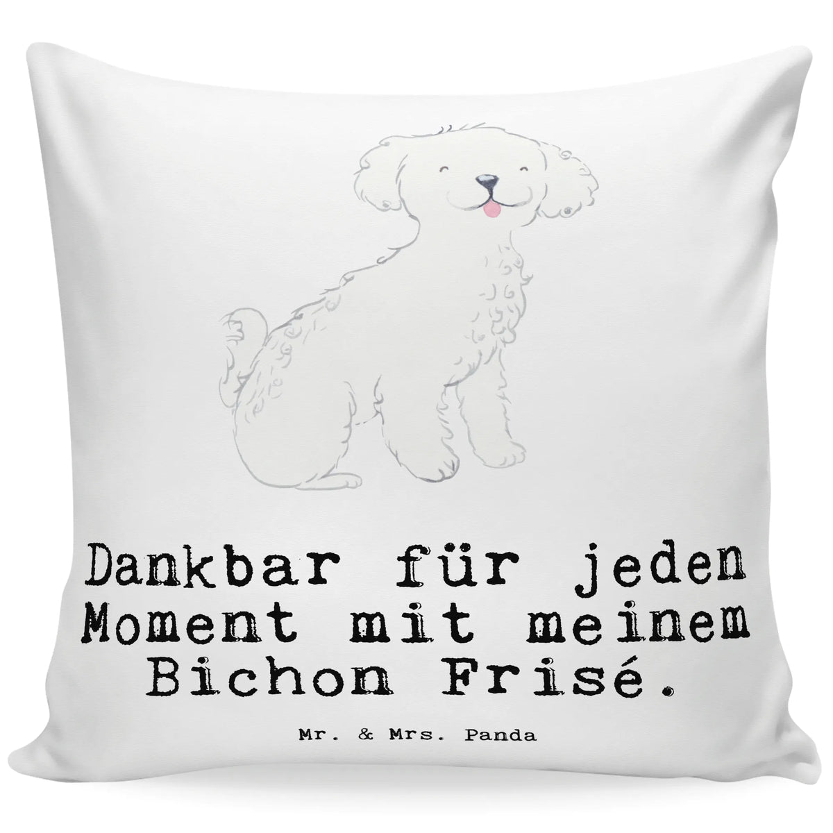 40x40 poduszka Bichon Frise Chwila Pies, rasa psa, pies rasowy, właściciel psa, prezent, miłośnik zwierząt, dawanie, szczeniak