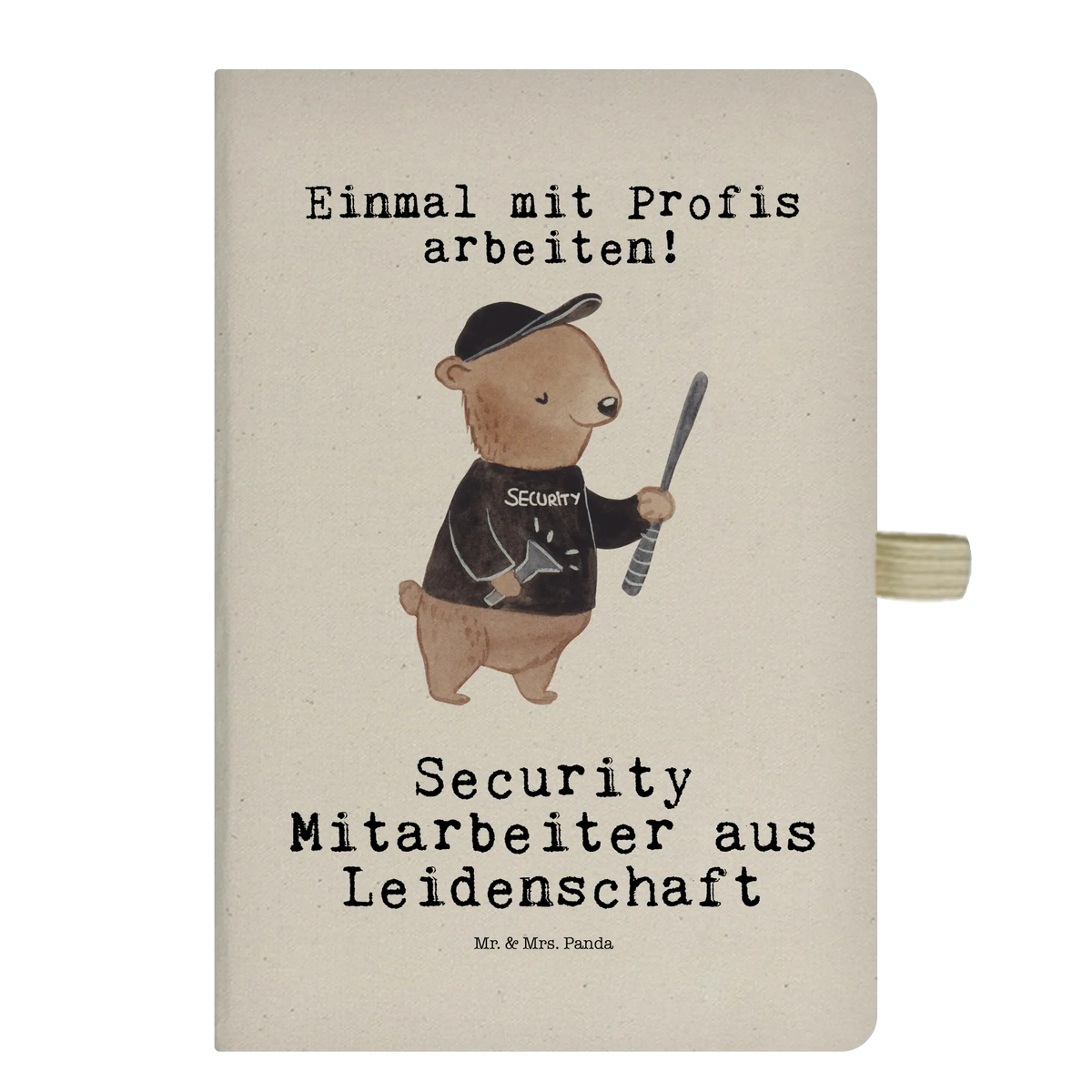 Cotton notebook Security Guard Passion writing book, sketchbook, notepad, notes, notebook, address book, entry book, diary, journal, gift, gift idea, best, farewell gift, passing exam, anniversary, retirement, promotion, job start, sayings, funny, profession