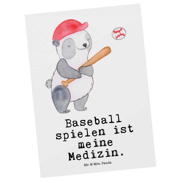 Pocztówka Panda grać w baseball