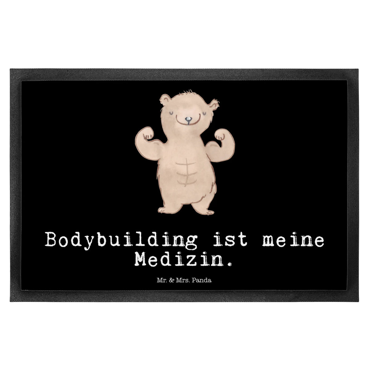 Doormat bear body building Gift, sport, hobby, giving, thank you, award, profit, athlete, muscle building, training, endurance, fitness, muscle mass, condition, competitive sports, strength training, Body building, weight lifting, fat loss, strength, exercise program, gym, body composition