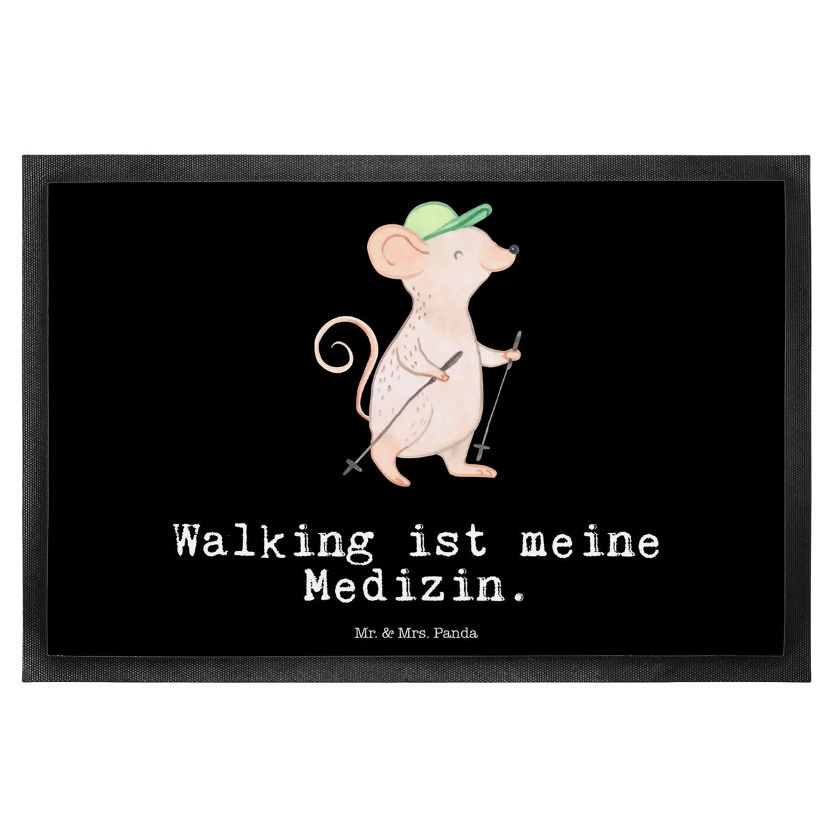 Doormat Mouse walking Gift, sport, hobby, giving, thank you, award, profit, athlete, strolling, walking, Walking, brisk walking